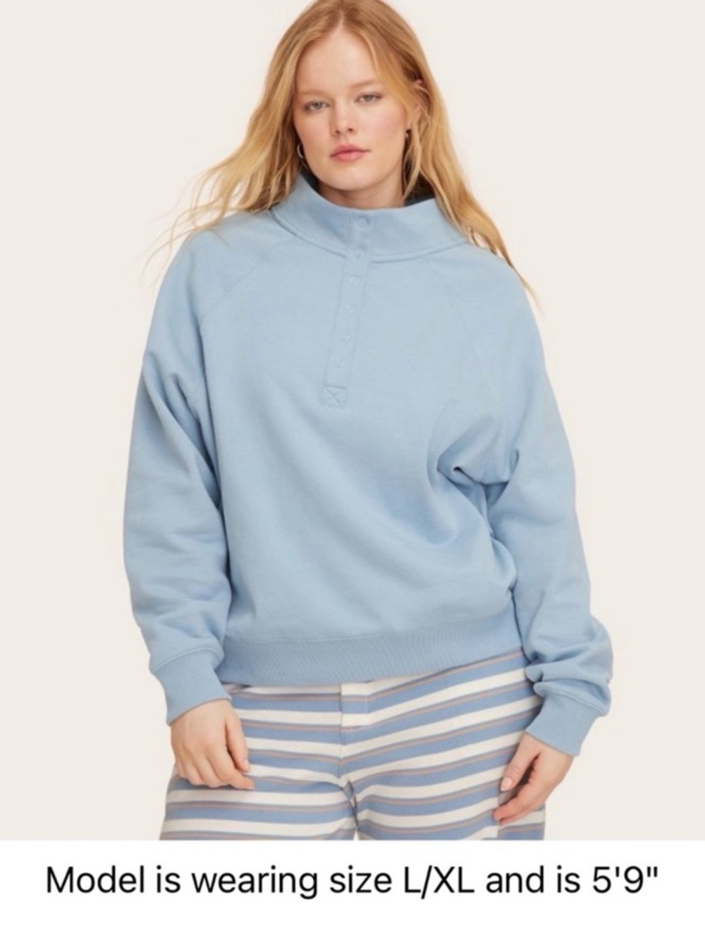Parke x target snap mockneck popover sweatshirt L/XL